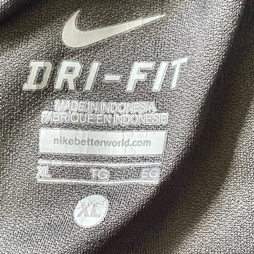 079, Nike Black and White Athletic Shorts with Dolphin Hem, College OU, size XL